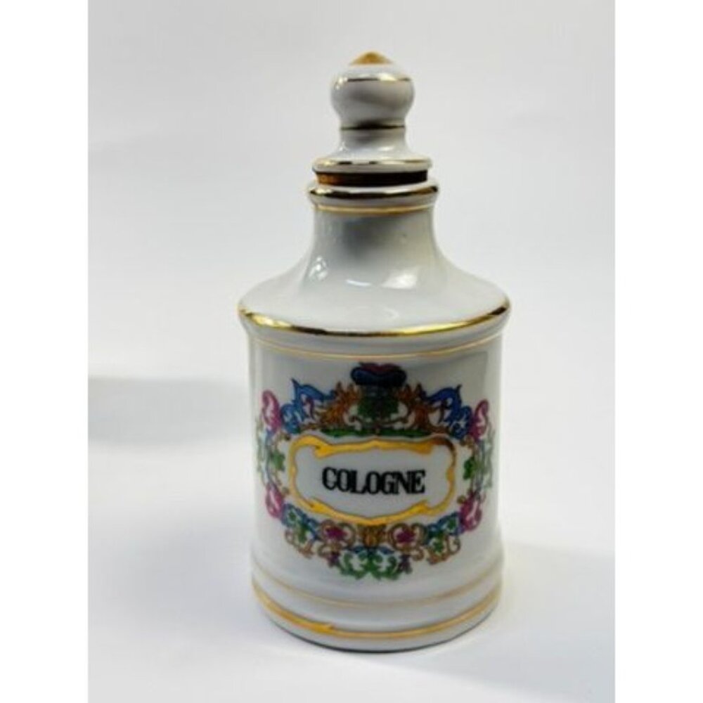 Apothecary Jars Paris France Style Porcelain Hand Painted Gold Trim Made Japan - Picture 5 of 16
